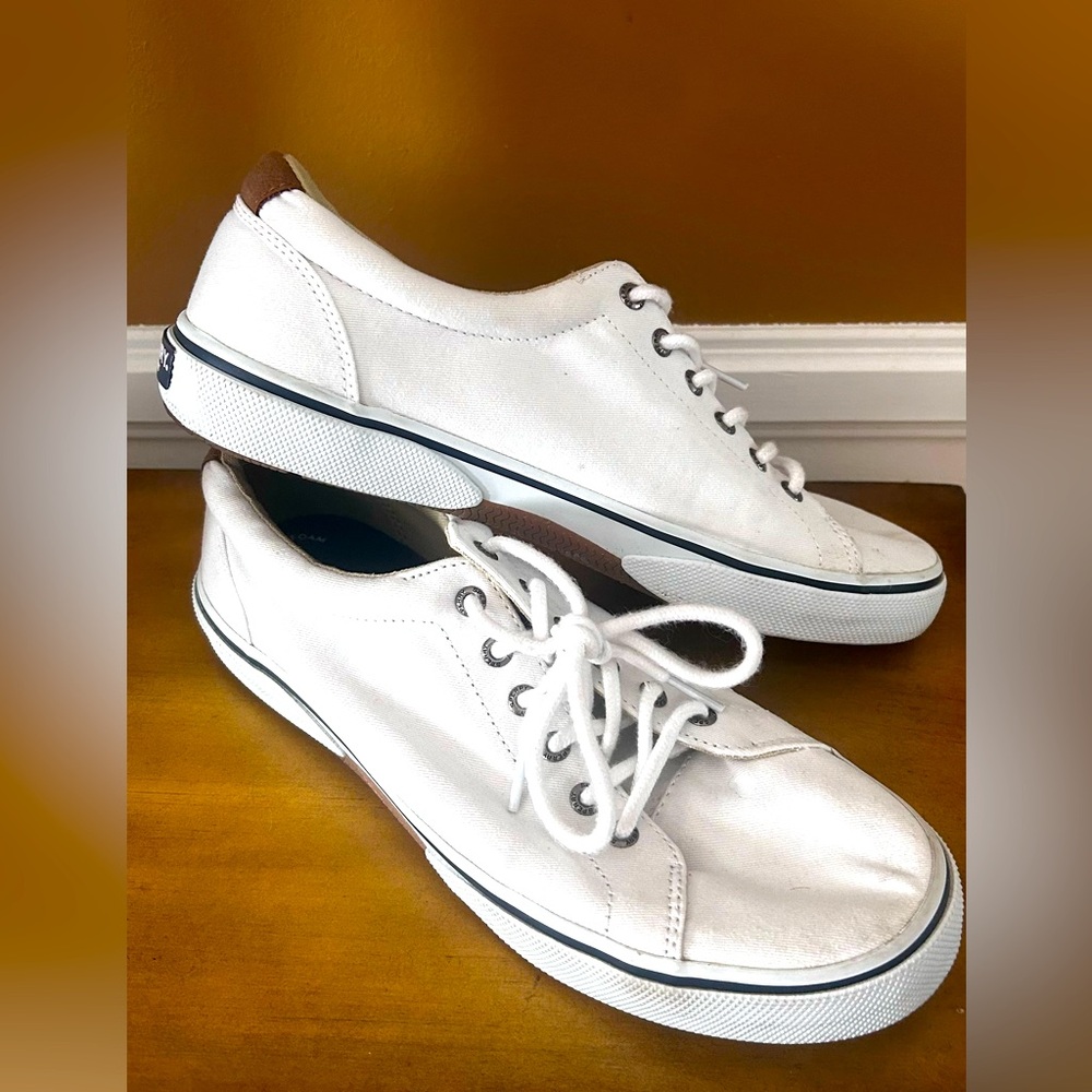 Sperry Men's White Canvas Sneakers